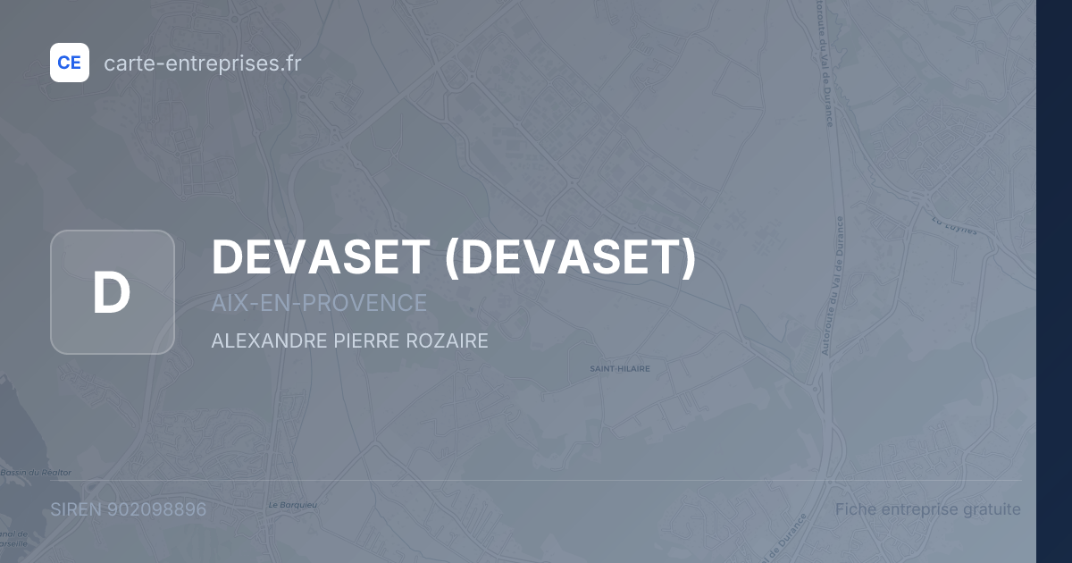DEVASET — 902098896 — fiche entreprise