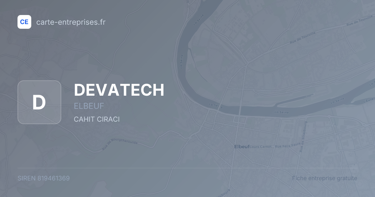 DEVATECH — 819461369 — fiche entreprise