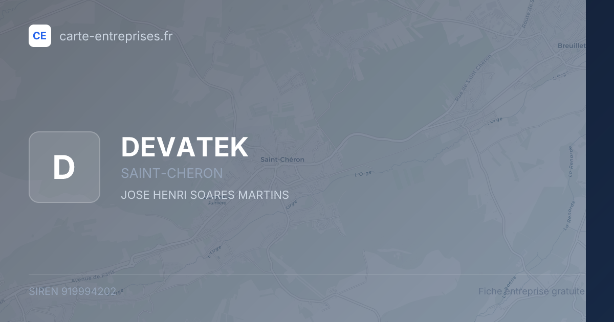 DEVATEK — 919994202 — fiche entreprise