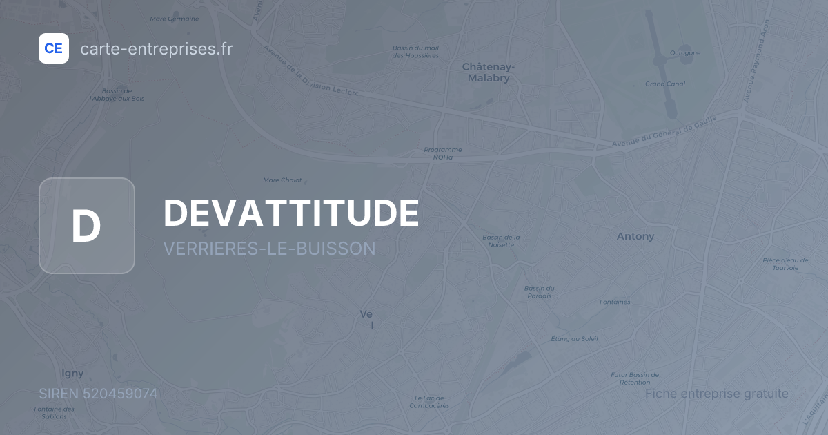 DEVATTITUDE — 520459074 — fiche entreprise