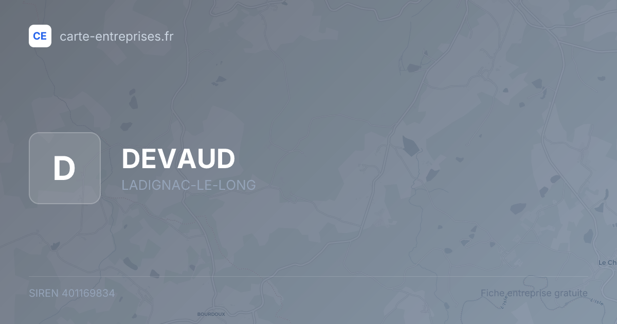 DEVAUD — 401169834 — fiche entreprise