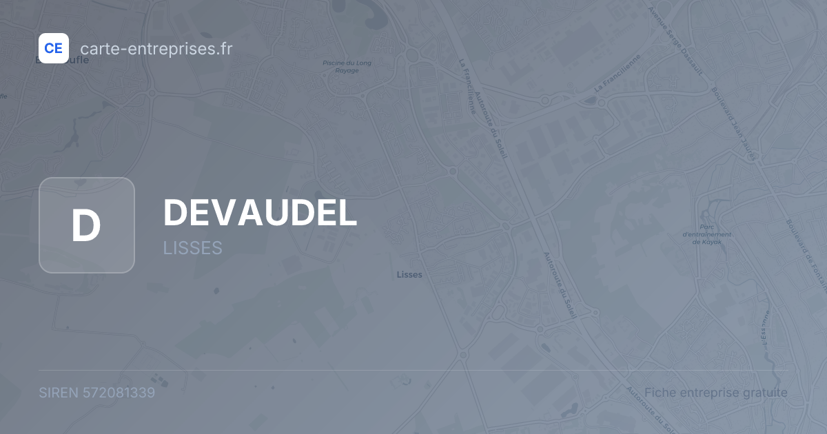 DEVAUDEL — 572081339 — fiche entreprise