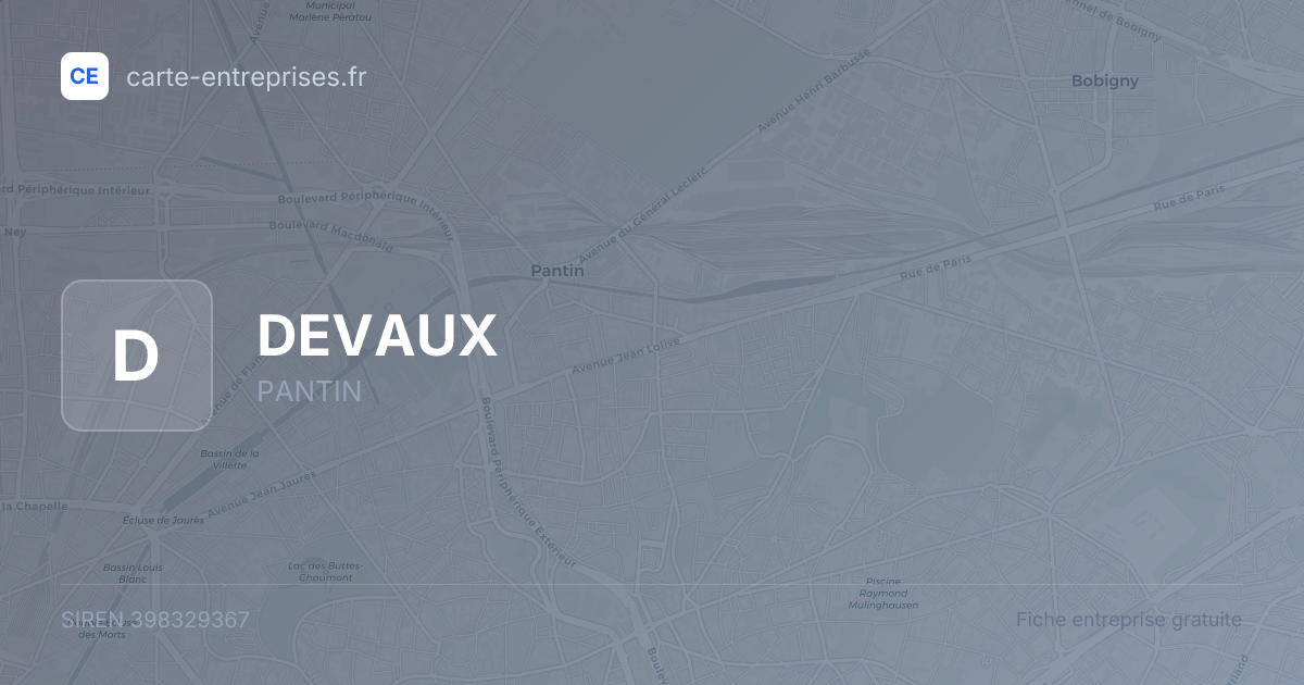 DEVAUX — 398329367 — fiche entreprise