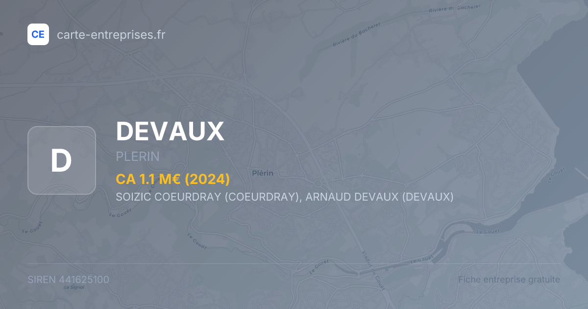 DEVAUX — 441625100 — fiche entreprise