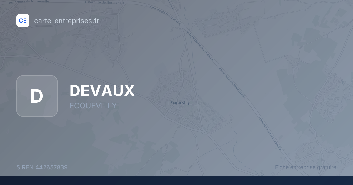 DEVAUX — 442657839 — fiche entreprise