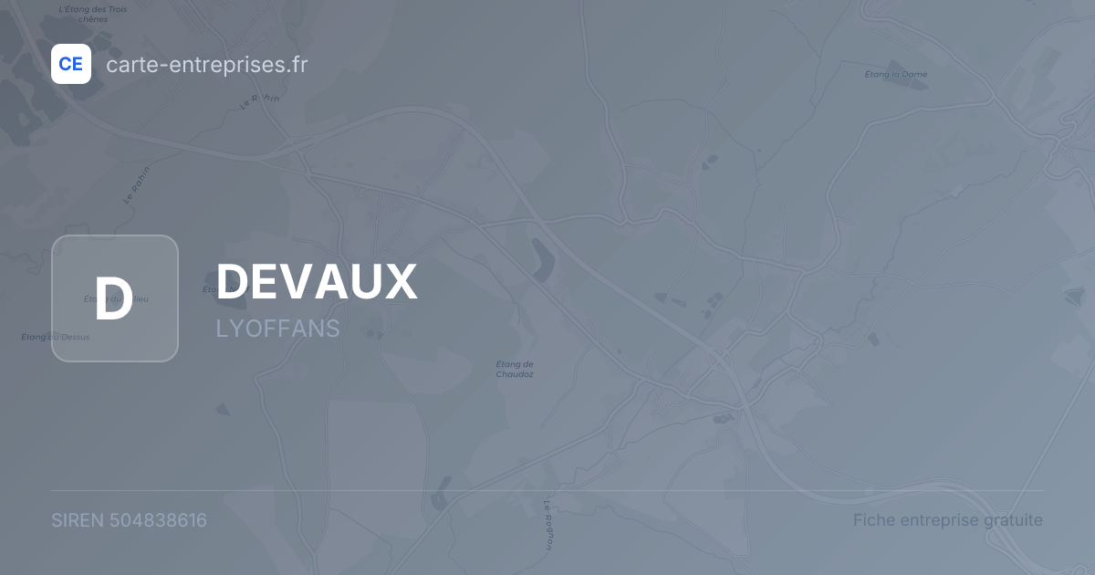 DEVAUX — 504838616 — fiche entreprise