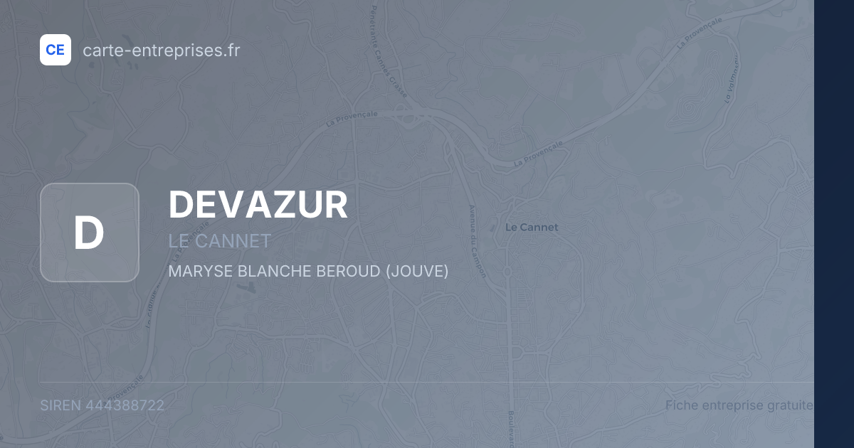 DEVAZUR — 444388722 — fiche entreprise