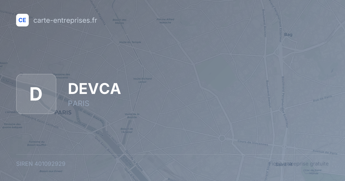 DEVCA — 401092929 — fiche entreprise