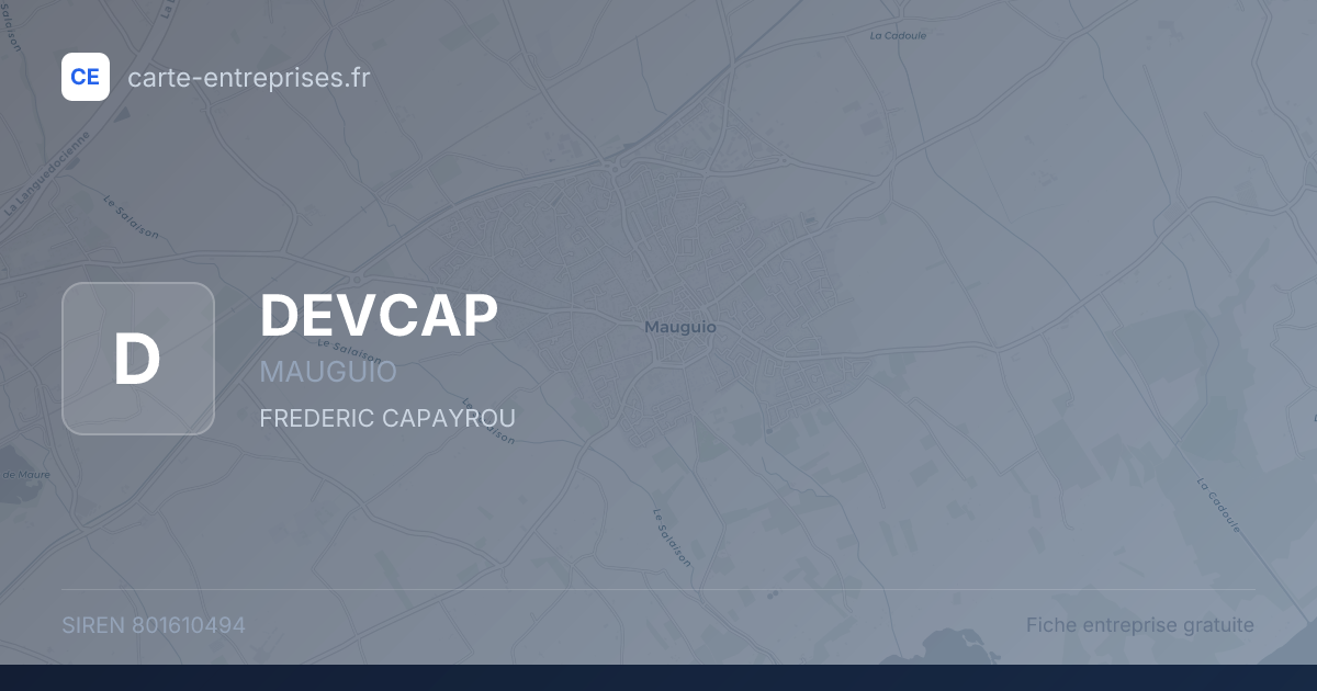 DEVCAP — 801610494 — fiche entreprise