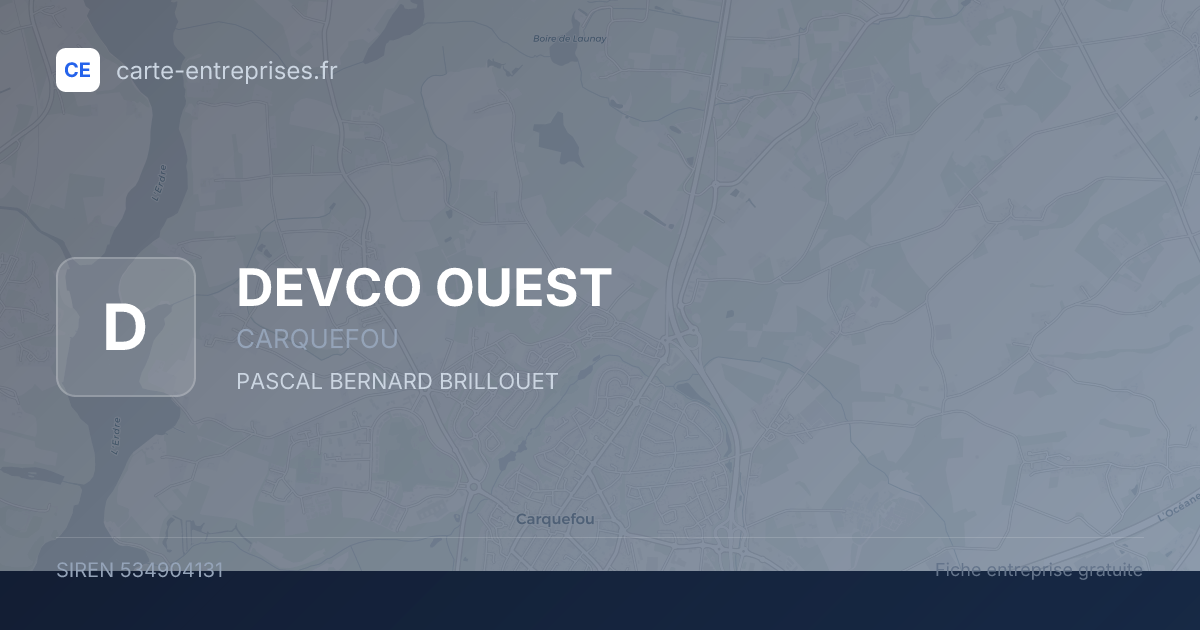 DEVCO OUEST — 534904131 — fiche entreprise