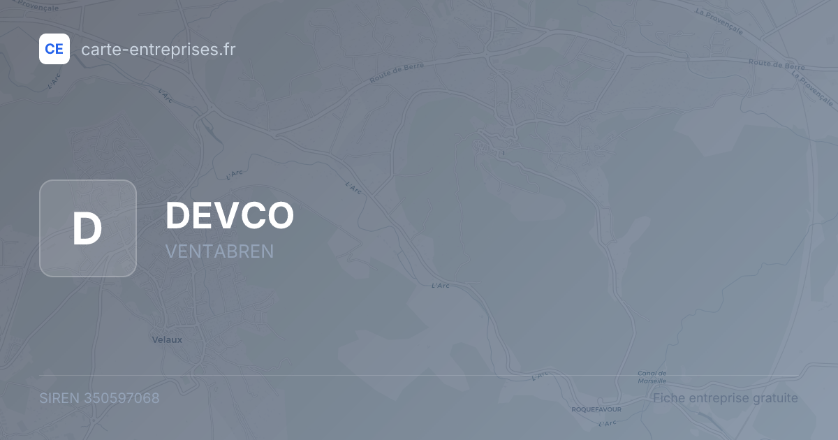 DEVCO — 350597068 — fiche entreprise