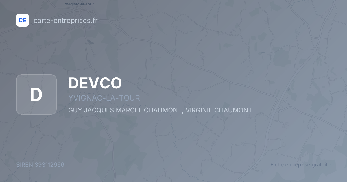 DEVCO — 393112966 — fiche entreprise