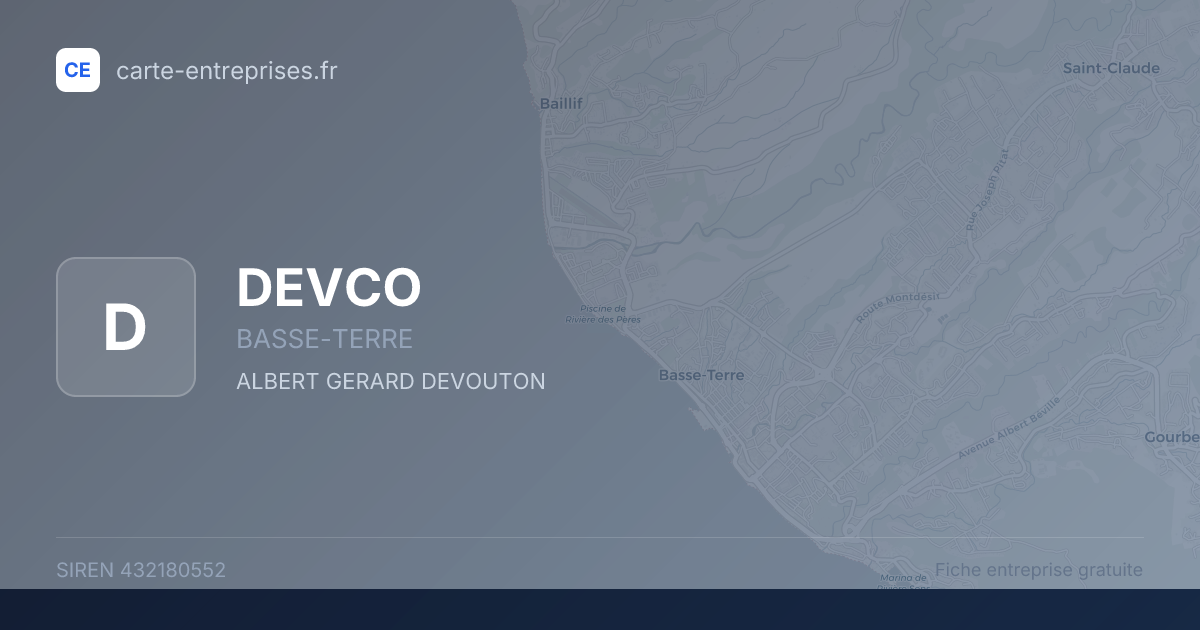 DEVCO — 432180552 — fiche entreprise