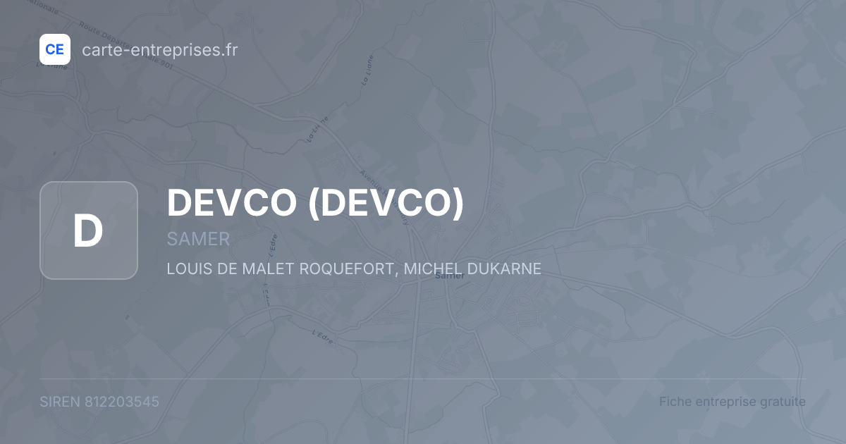 DEVCO — 812203545 — fiche entreprise