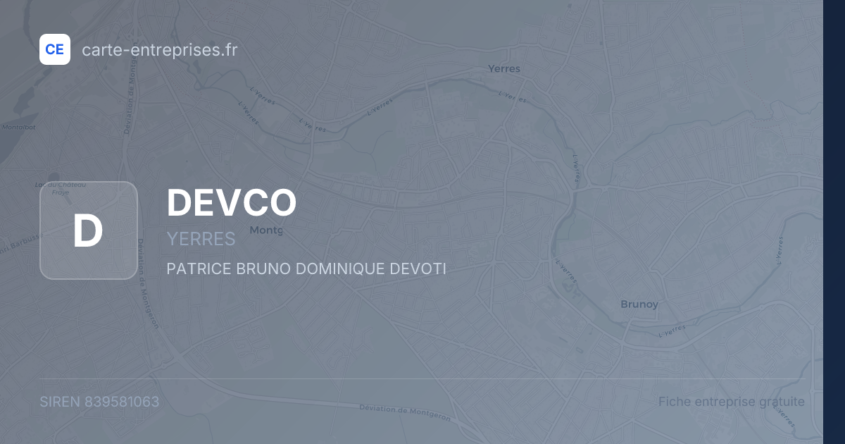 DEVCO — 839581063 — fiche entreprise