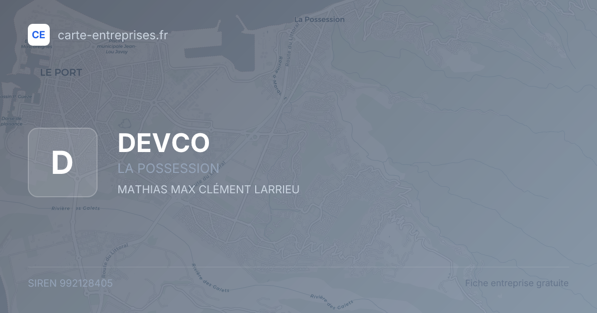 DEVCO — 992128405 — fiche entreprise