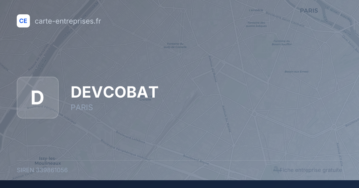 DEVCOBAT — 339861056 — fiche entreprise