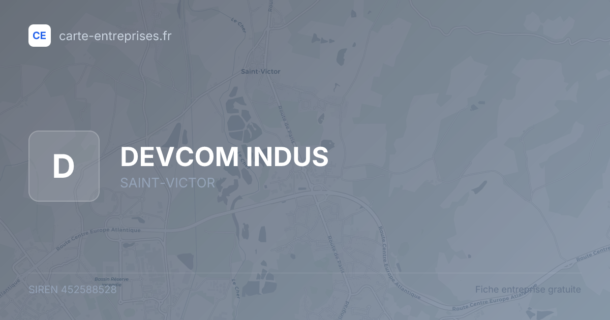 DEVCOM INDUS — 452588528 — fiche entreprise