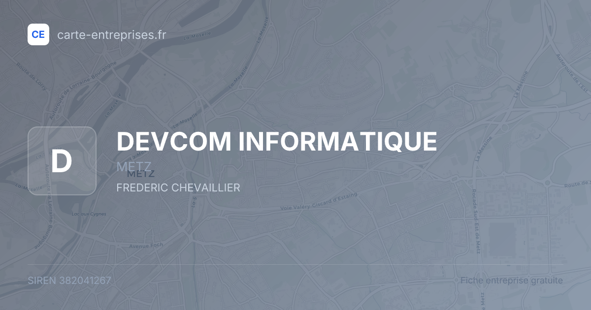 DEVCOM INFORMATIQUE — 382041267 — fiche entreprise