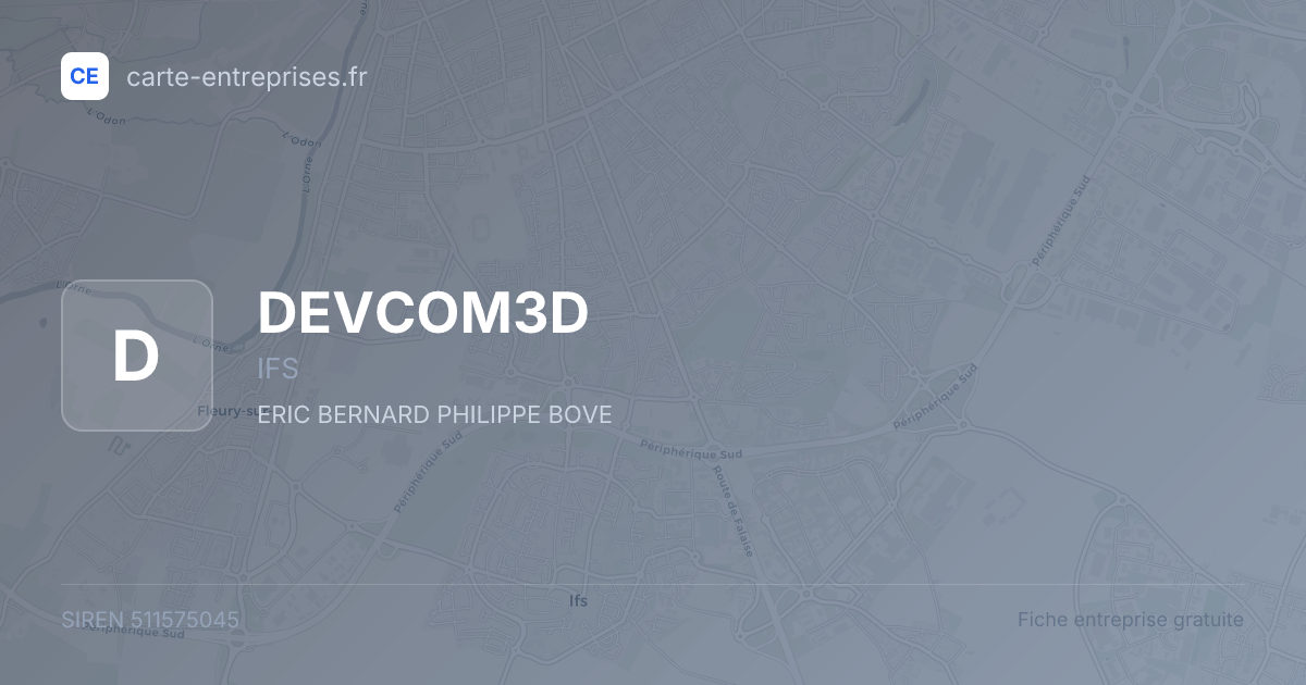 DEVCOM3D — 511575045 — fiche entreprise