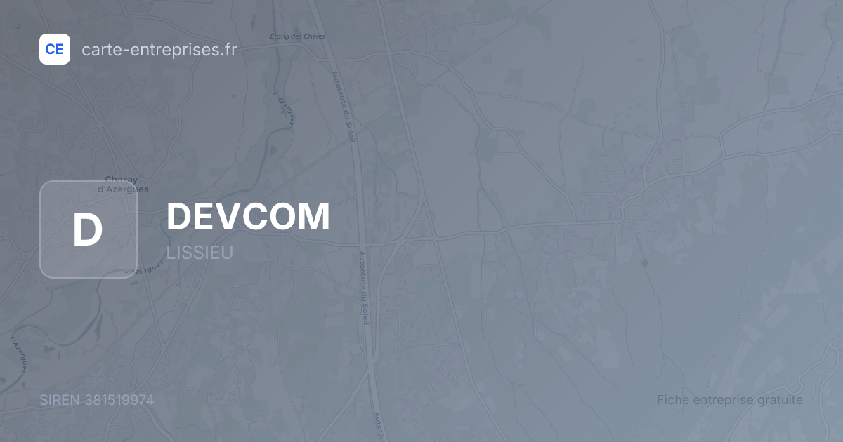 DEVCOM — 381519974 — fiche entreprise