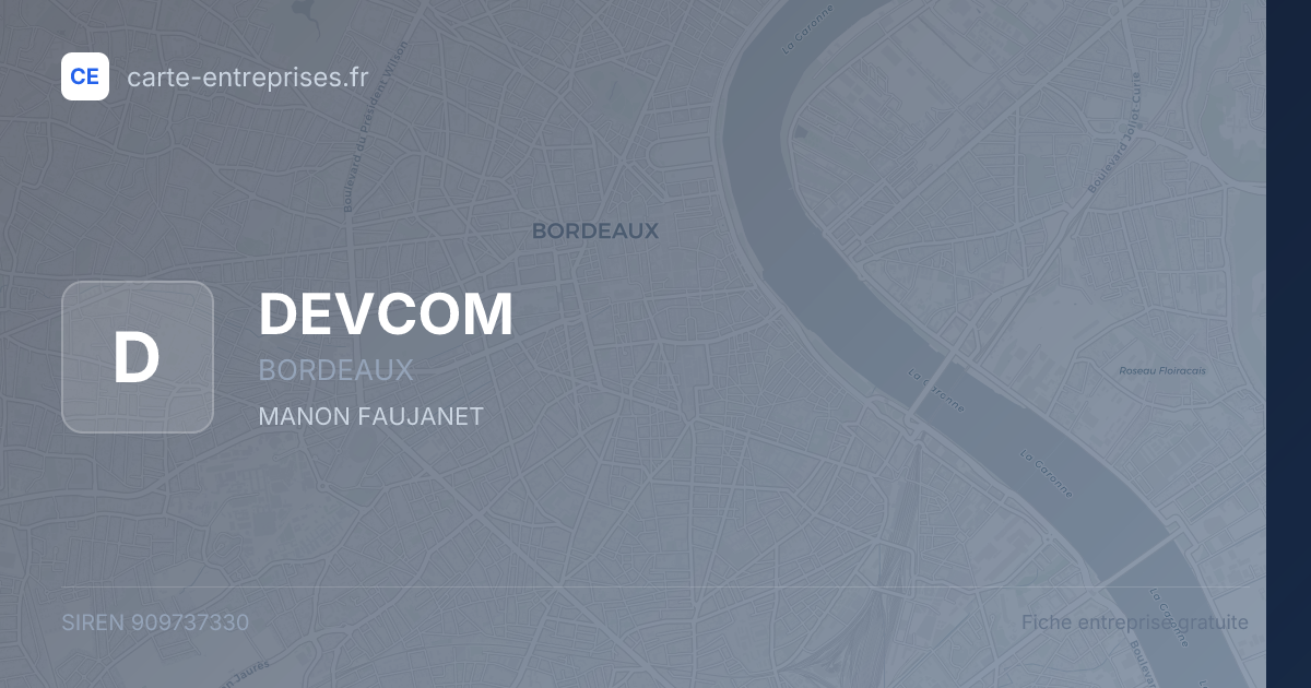 DEVCOM — 909737330 — fiche entreprise