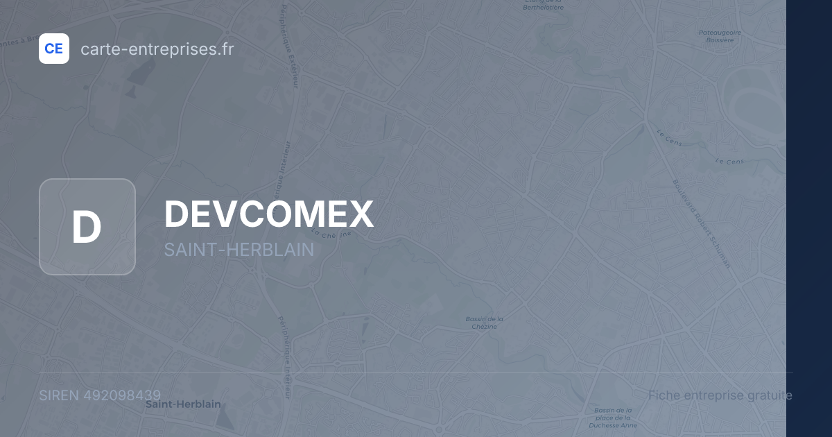 DEVCOMEX — 492098439 — fiche entreprise
