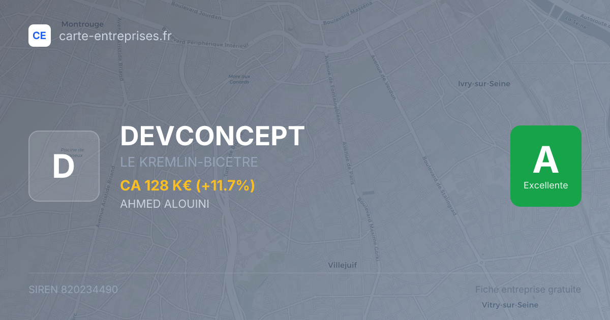 DEVCONCEPT — 820234490 — fiche entreprise