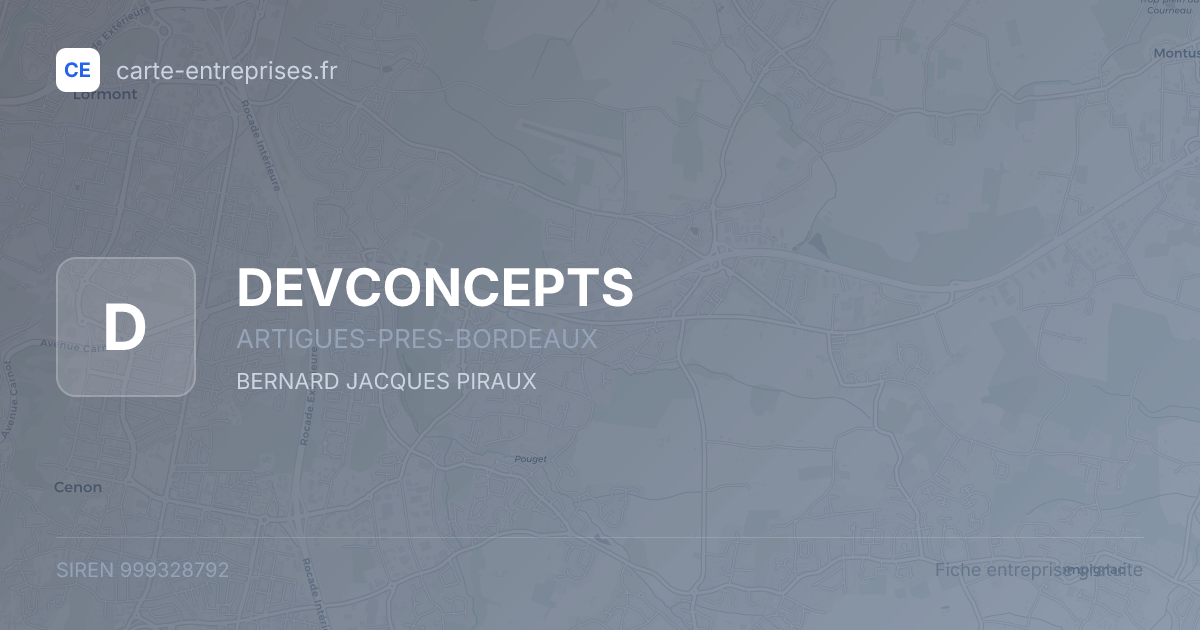 DEVCONCEPTS — 999328792 — fiche entreprise