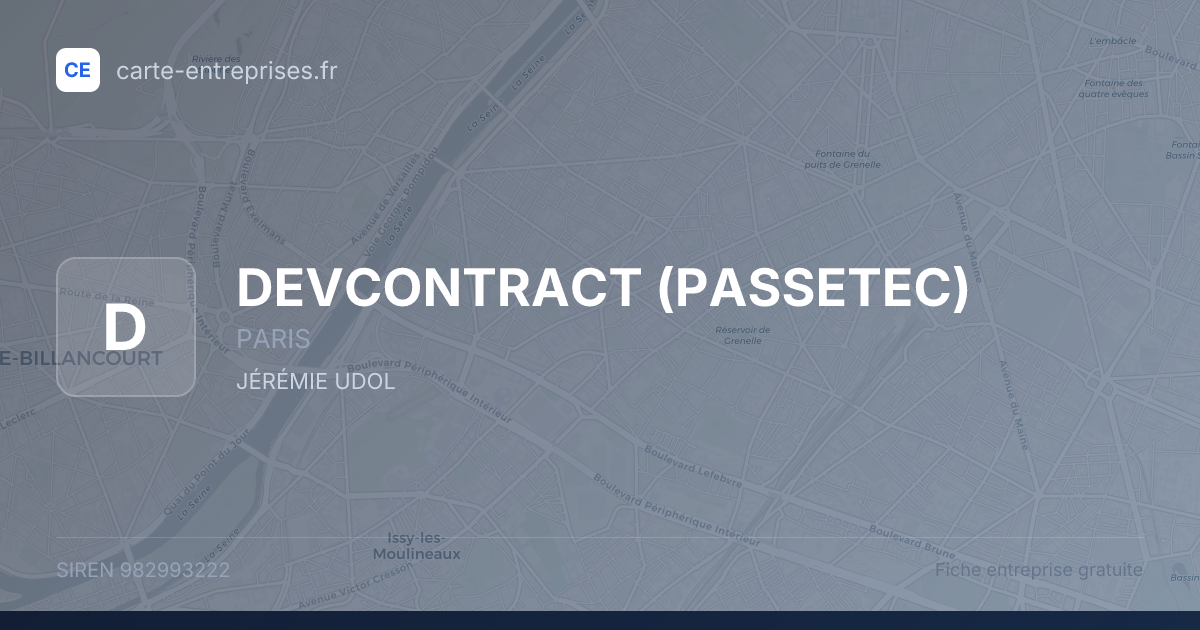 DEVCONTRACT (PASSETEC) — 982993222 — fiche entreprise