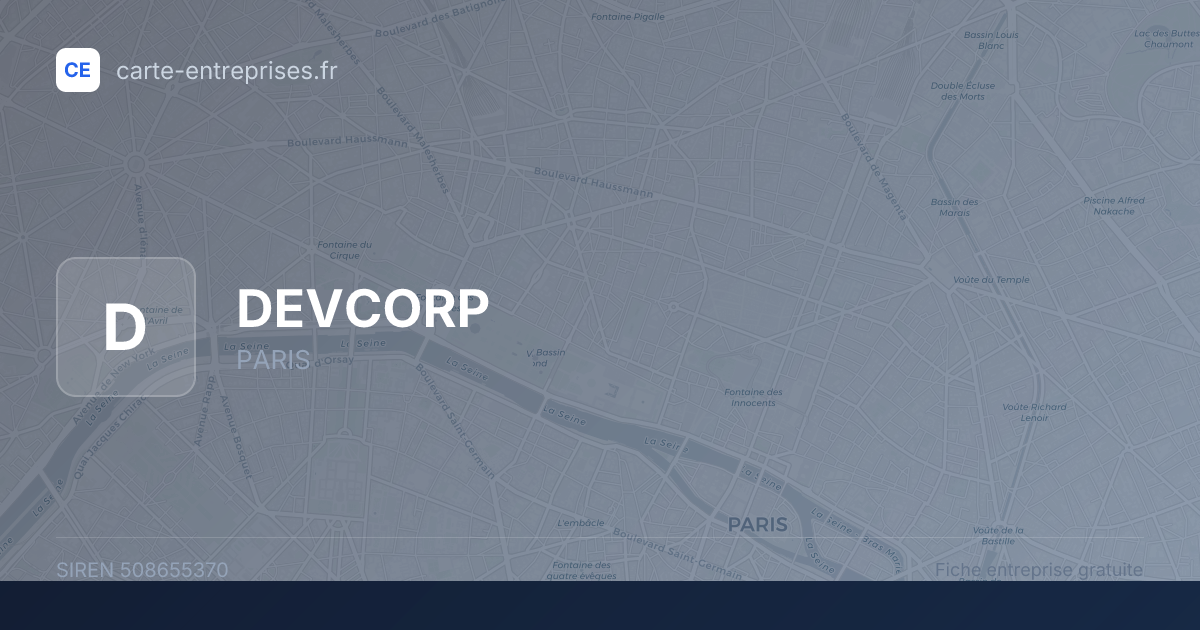 DEVCORP — 508655370 — fiche entreprise