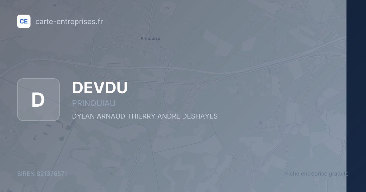 DEVDU — 821376571 — fiche entreprise