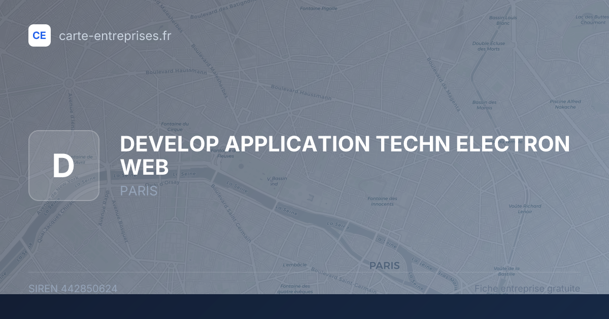 DEVELOP APPLICATION TECHN ELECTRON WEB — 442850624 — fiche entreprise