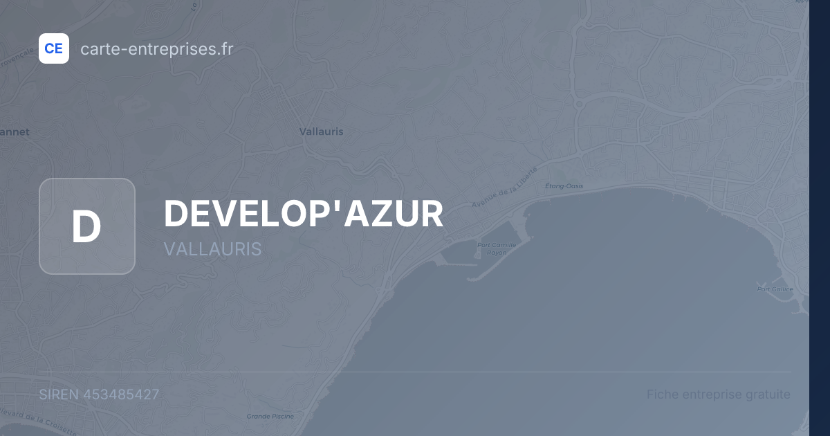 DEVELOP'AZUR — 453485427 — fiche entreprise