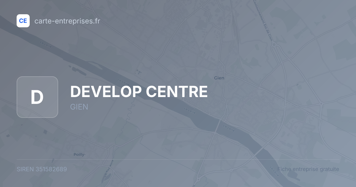 DEVELOP CENTRE — 351582689 — fiche entreprise