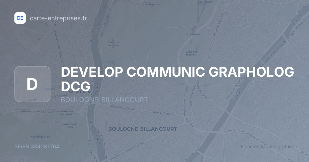 DEVELOP COMMUNIC GRAPHOLOG DCG — 334087764 — fiche entreprise