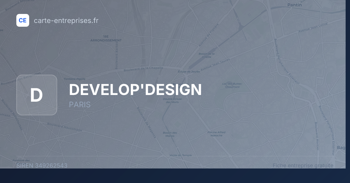 DEVELOP'DESIGN — 349262543 — fiche entreprise