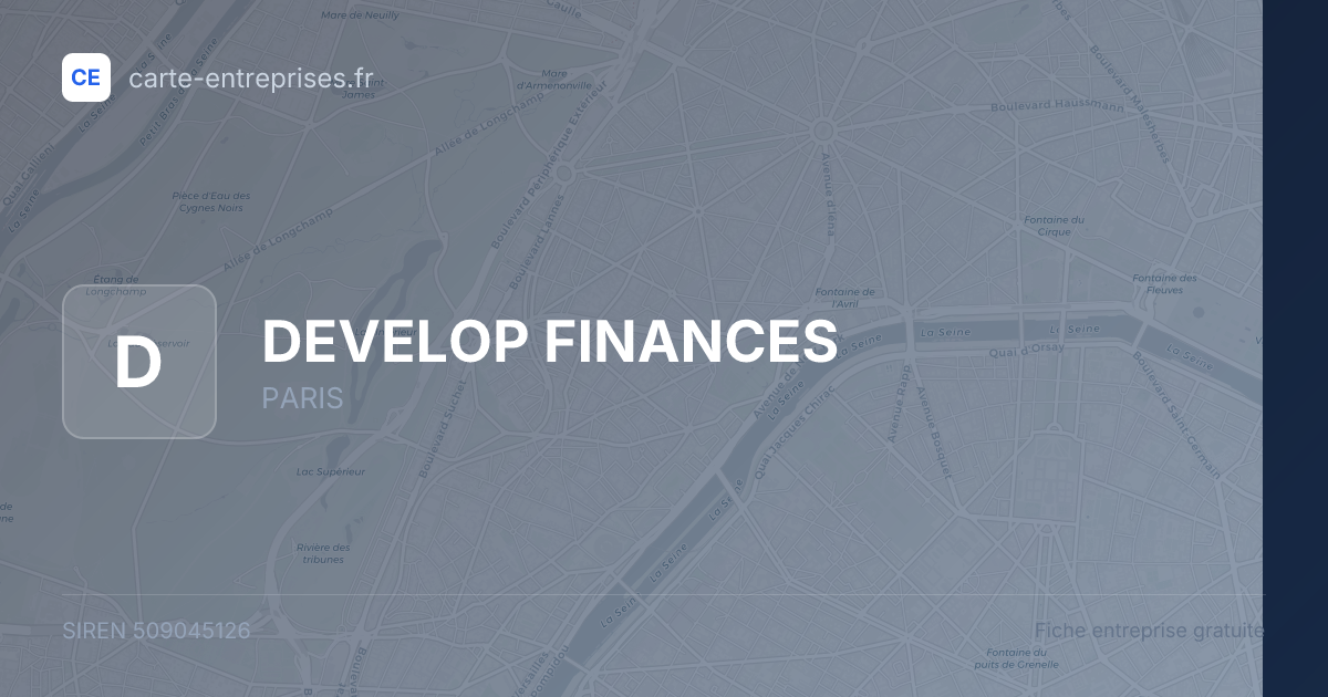 DEVELOP FINANCES — 509045126 — fiche entreprise