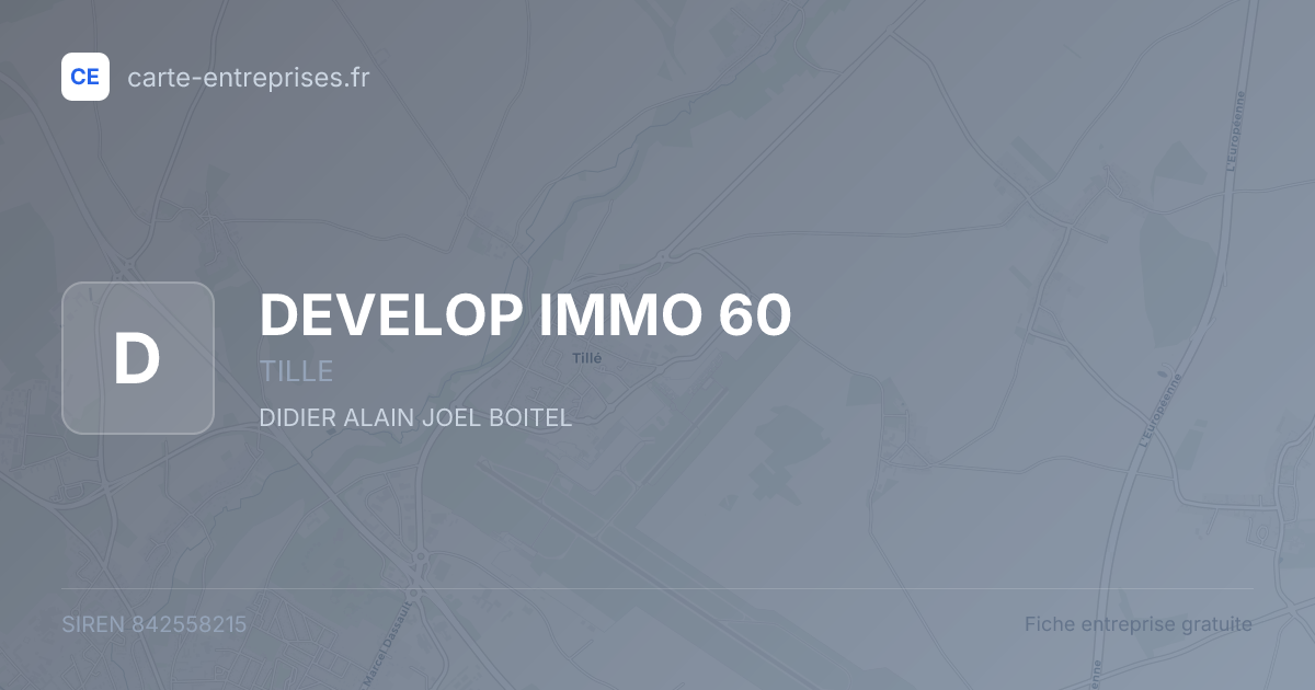 DEVELOP IMMO 60 — 842558215 — fiche entreprise