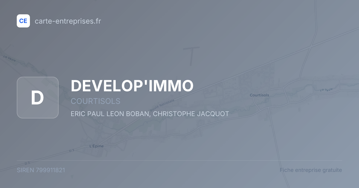 DEVELOP'IMMO — 799911821 — fiche entreprise