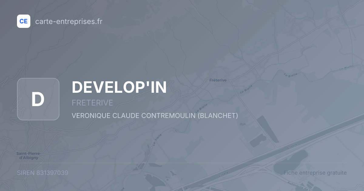 DEVELOP'IN — 831397039 — fiche entreprise