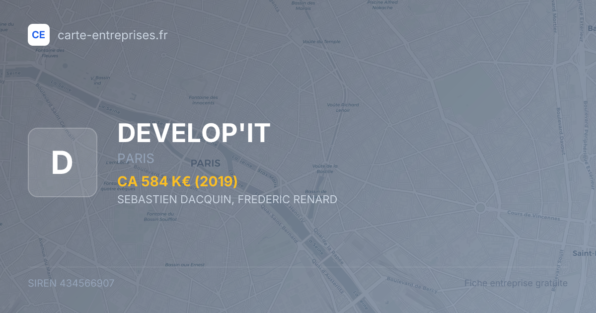 DEVELOP'IT — 434566907 — fiche entreprise