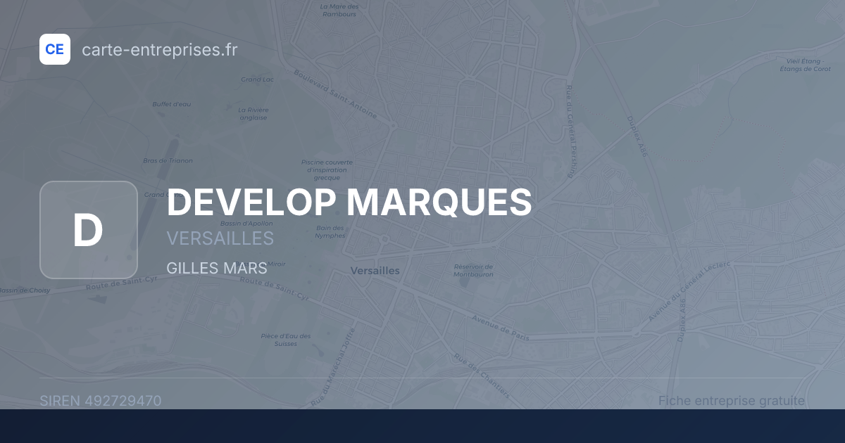 DEVELOP MARQUES — 492729470 — fiche entreprise