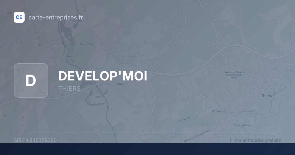 DEVELOP'MOI — 845359280 — fiche entreprise