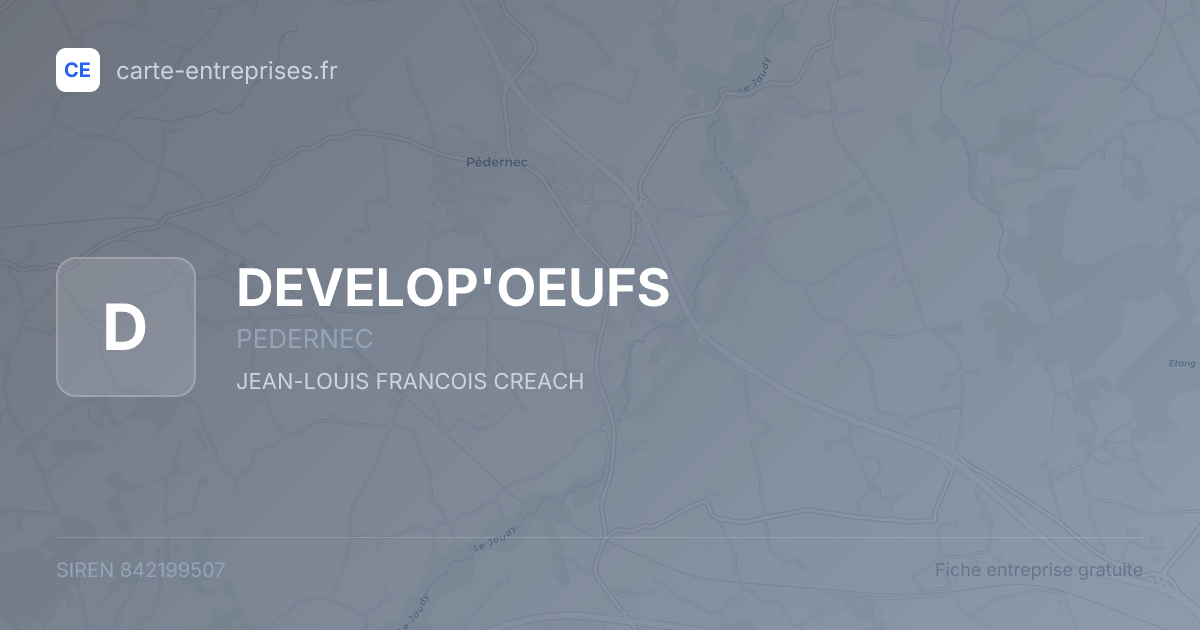 DEVELOP'OEUFS — 842199507 — fiche entreprise
