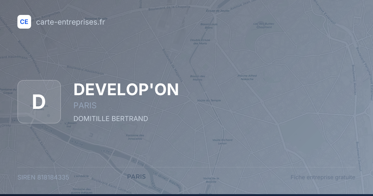 DEVELOP'ON — 818184335 — fiche entreprise