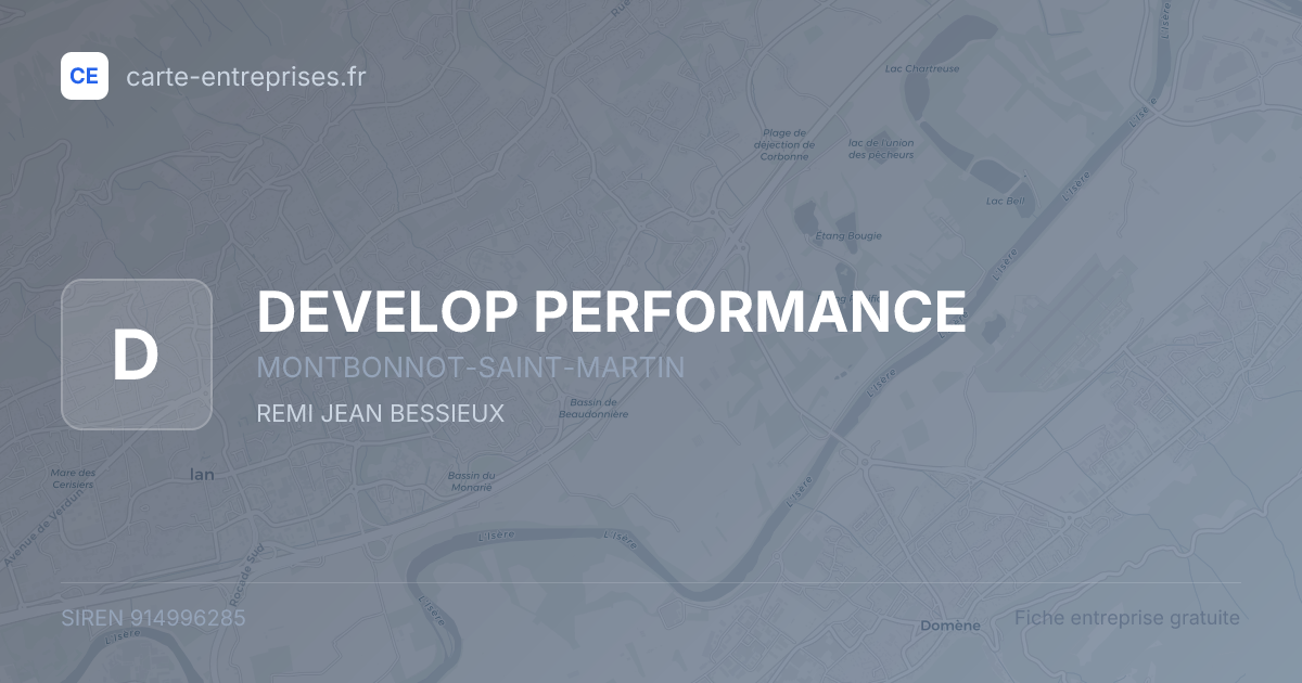DEVELOP PERFORMANCE — 914996285 — fiche entreprise