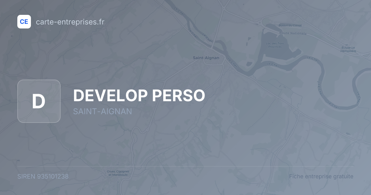 DEVELOP PERSO — 935101238 — fiche entreprise