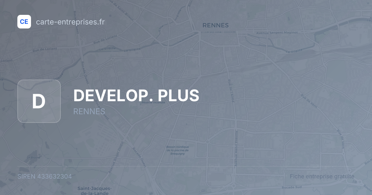 DEVELOP. PLUS — 433632304 — fiche entreprise