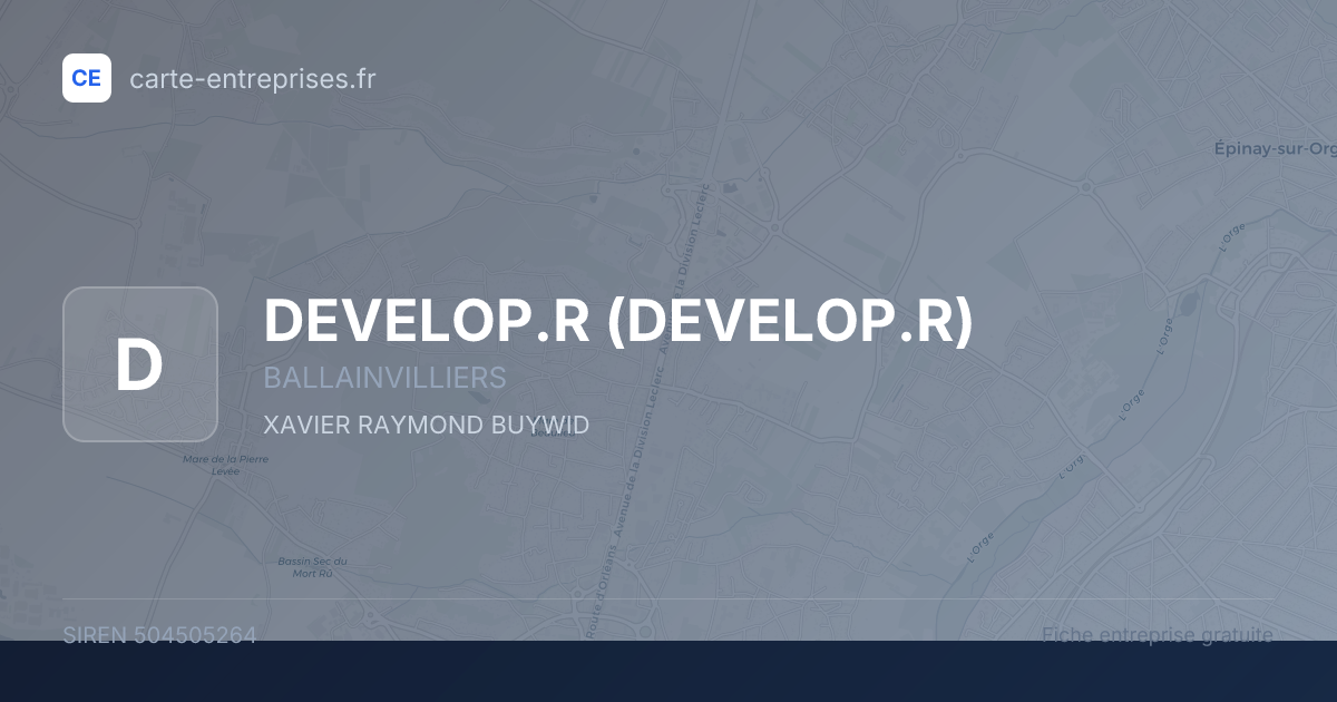 DEVELOP.R — 504505264 — fiche entreprise
